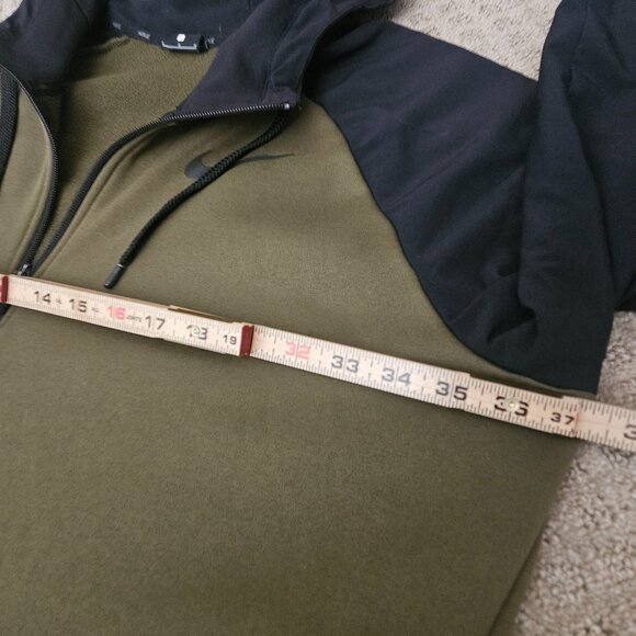 Nike Dri-Fit Men's Sweatshirt SZ Large Green/Black Hoodie Pullover Run Gym sport - Picture 12 of 14